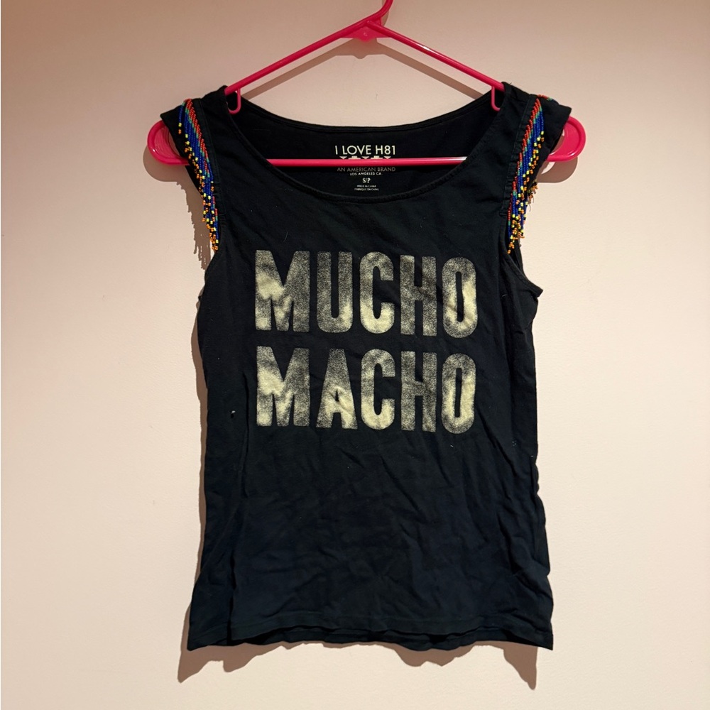 Mucho Macho beaded crop top